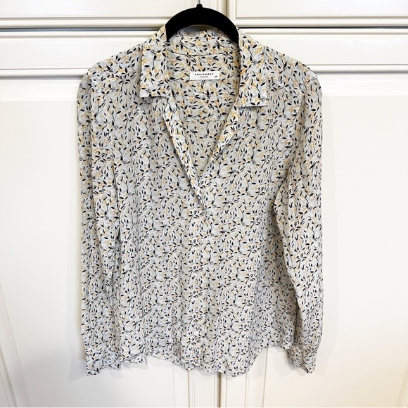 Equipment Femme Adalyn Women’s Silk Button Down Blouse Floral Pattern Office S - Picture 3 of 9